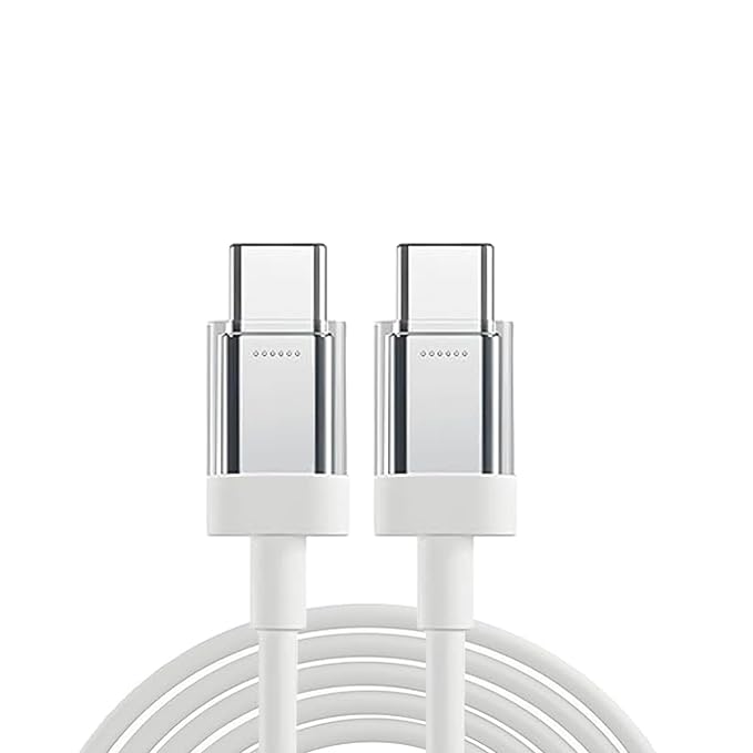 Nothing Original USB-C to USB-C Charging Cable For Nothing Devices – Compatible Fast Charging for Nothing Cmf, Nothing Phone 2a/Phone 2/Phone 1, Bud, Laptops & More Type C Devices, White